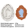 European vintage cameo silicone mold for fondant and chocolate with female bust relief - Design No.1 / Gray