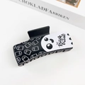 Gothic ghost claw clip with Trick or Treat print in black and white finish - Halloween #4 - Rectangle