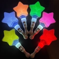 Star shaped glowing sticks in various colors with glitter effect for concert parties - Thickened Star Wand Mixed Colors