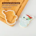 Snowman fondant cookie cutter tool for Christmas baking with 8.1x8.3cm dimensions - Snowman B (PC0246)