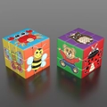 3x3 puzzle cubes with colorful cartoon animal patterns like crabs and bears for kids - Animal Theme Magic Cube