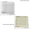 Pillow-shaped silicone mold with bow relief design in two sizes for resin coasters - D5432 Bowtie Pillow Coaster Mold