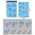 White snowflake static stickers set of 2 sheets for Christmas window glass decoration - BQ649 Blue Snowflake 2 Sheets / 3D Visual Effect Blue Snowflake