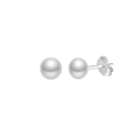 Orecchini a lobo in argento S925 con perle naturali d'acqua dolce e chiusura - Perla 4-4.5mm/Placcato Platino