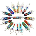 Natuurlijke kristallen chakra hanger set met zeshoekige prisma's en gekleurde steentjes - Turkoois