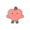 Spilla in smalto a forma di cuore rosa cartoon con braccia e gambe stile carino - Stile Cuore Rosa In Piedi (QHXZ1818)