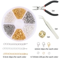 DIY jewelry making kit with pliers, tweezers and assorted gold and silver findings - Lobster Clasps Round Box + Tool Set