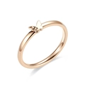 Eleganter roségoldener Schmetterlingsring aus Edelstahl mit minimalistischen hohlen Flügeln - US 5 / Roségold