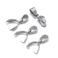 Ganci a scatto in acciaio inossidabile per la creazione di collane e gioielli DIY - Gancio a Pizzico Integrato (KLJ5615-Z) / 5 Pezzi/Confezione / Acciaio Inossidabile Originale
