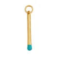 Creative matchstick pendant with golden metal rod and turquoise enamel head detailing - Matchstick Shape-Turquoise