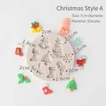 7 cm Silikonform mit 11 Weihnachtsmotiven wie Schneemännern und Bäumen für das Backen - Weihnachten Stil A