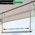 5-level adjustable stainless steel telescopic drying rack with 124cm to 240cm width - Thickened Stainless Steel 5 Levels / Telescopic 125-240cm