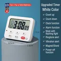 Weißer magnetischer digitaler Küchentimer mit großem LCD-Display und Vibrationsalarm - Verbessert-Weiß (Inklusive Batterie)