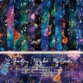 Starry Night Melody 6-inch scrapbooking paper pad with 24 sheets of celestial patterns - 21011a 24 Sheets
