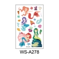 Waterproof cartoon mermaid temporary tattoo stickers for children, model WS-A278 - Mermaid (WS-A278)