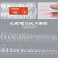Maattabel voor Almond nagelvormen, 256 stuks in 16 maten met duidelijke mm-afmetingen - Almond Stijl (03) / 256 Stuks / Transparant