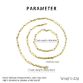 Especificaciones del conjunto de collar y pulsera de acero inoxidable dorado - Pulsera / Dorado