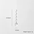 Transparent acrylic snowflake ornament with octagon beads and water drop pendant, 13.5cm length - Waterdrop String A
