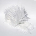 Plush snow white faux fur fabric ribbon for DIY Christmas decorations and costumes - 5cm Width * 180cm / Pure White