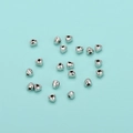 Perles intercalaires en forme de cœur en argent sterling S925 pour création de bijoux DIY - 3mm/pièce / Or Blanc