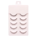 Five pairs of natural black synthetic fiber eyelashes for daily and cosplay makeup looks - 018(Z19) - 5 Pairs