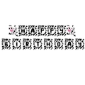 Cow theme Happy Birthday banner with black white spots and milk cow illustrations - Banner 1pc 15 flags