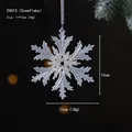 Fiocco di neve natalizio glitterato argento appeso con luci calde festive - ZX013(Fiocco di Neve)