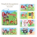 Educational cloth book for infants featuring colorful cartoon career themes and professions - People and Occupations (JL556)