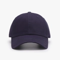 Classic navy blue cotton baseball cap in minimalist solid color with six-panel design - Adjustable / Navy Blue