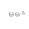 Classic S925 sterling silver ball stud earrings with high-polish metallic finish - 4-4.5mm / GPE104-P 4-4.5mm Silver Ball Studs / Silver