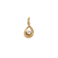 Pendaglio a goccia in acciaio inossidabile placcato oro 18K con zircone chiaro - Zirconia Goccia d'Acqua Lacrime d'Angelo (5557194450822) / Oro Bianco