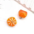 Creative orange resin charms featuring a whole orange and a peeled slice for DIY crafts - Yellow Orange
