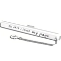 Detail view of 13cm stainless steel bookmark with Oh Shit I Lost My Page engraving - Oh shit I lost my page (Heart Pendant)