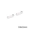 Silver K14 engraved metal jewelry tags measuring 3.6x11mm for DIY jewelry making - Engraved Extension Chain Tag 3.6x11mm (10 pcs/Pack)