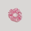 Pink satin oversized hair scrunchie with soft pleated texture and elegant silk shine - Satin 18 (Nude Pink)