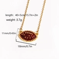 Golden football pendant necklace with brown enamel finish and sporty details - Rugby Ball / Gold