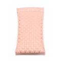 Étui à lunettes en cuir PU matelassé rose avec d'élégants détails de paillettes - Style Diamant Matelassé / Rose