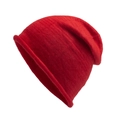 Gorro de punto de mezcla de pelo de conejo en rojo vibrante con diseño holgado - Talla única(54-59cm) / Rojo