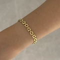 Hip-Hop-Armband aus vergoldetem Edelstahl für einen trendigen und modischen Look - Gold Minimalistisches Armband (B868)