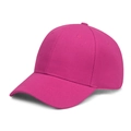 Classic pink cotton twill baseball cap with curved brim and adjustable 6-panel design - Rose Red