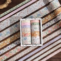 Vintage floral washi tape set with botanical patterns for scrapbooking and DIY crafts - Taoyuan Shuying (Peach Blossom Shadow)