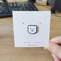 Cute white cartoon bear enamel pin badge accessory for clothes and backpacks - 103*Little Bear Head Pin