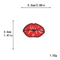 Red lips embroidery patch for DIY clothing accessories with precise size 5.3x3.6cm - Red Lips GZ-0439