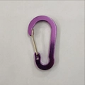 Moschettone viola in alluminio a forma di zucca con chiusura a molla argentata - Viola