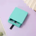 Mint green drawer jewelry storage box with black ribbon pull for rings and earrings - Tiffany Blue Drawer + Blue Box / Round Base
