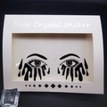 Halloween face crystal sticker with black spider web and tear drop design in packaging - 008
