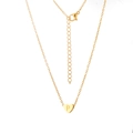 Collier cœur doré avec pendentif lettre P en métal brossé et chaîne à longueur réglable - Lettre P / Or