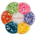Set de paillettes DIY multicolores 7 couleurs dans une boîte de rangement fleur - Boîte 49