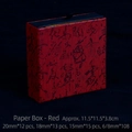 Scatola regalo rossa in cartone per rosari con elegante calligrafia nera - Scatola di Carta [Rosso]