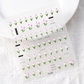 Stickers ongles 5D tulipes roses avec motifs floraux imperméables pour manucure tendance 2024 - Tulipe Rose
